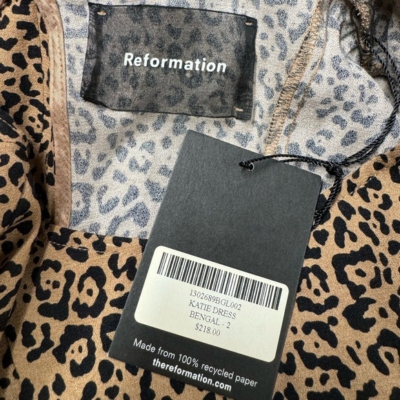 NWT REFORMATION Katie Dress Bengal 2 - Picture 11 of 12